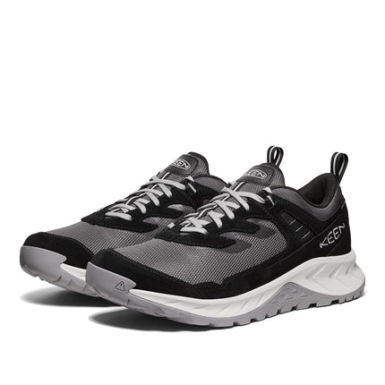 KEEN Men's Hightrail Low Height Durable Lightweight Breathable Leather Waterproof Hiking Shoes, Black/Vapor, 13 UK