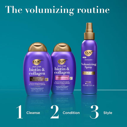 Acondicionador OGX Thick & Full + Biotina y Colágeno, tamaño salón de 750 ml