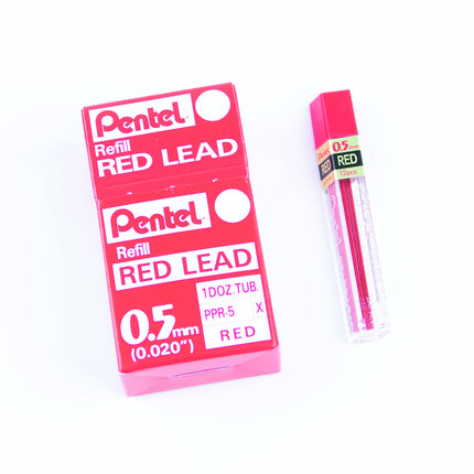 Pentel PPR Cases of 12 Red Refill Leads for Mechan