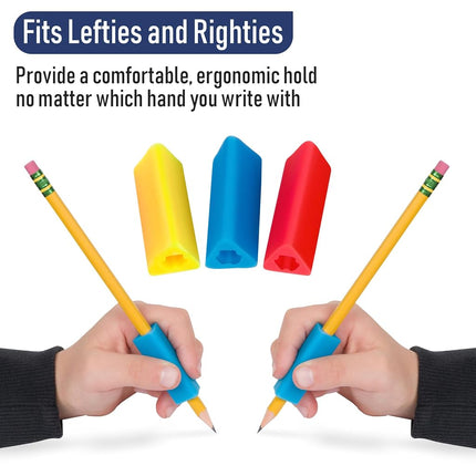 The Pencil Grip The Classics 12-Pack Triangle Pencil Grips, Assorted Bright Colors, 1.75-Inch Long (TPG-16212)