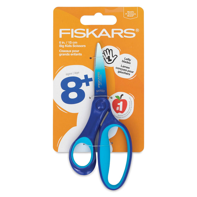 Fiskars 6" Left-Handed Big Kids Scissors for Ages 