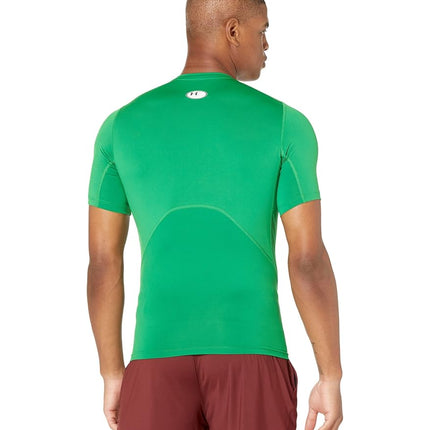 Camiseta de manga corta de compresión HeatGear para hombre de Under Armour, Team Kelly Green (305)/White, XXL
