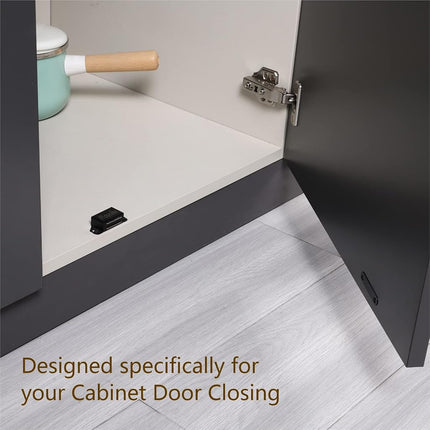 Moosike Cabinet Magnets 30lb Black Door Magnets with Strong Magnetic for Kitchen Cupboard Wardrobe Closet Cabinet Door Drawer Latch (Black 8Pack)