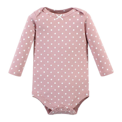 Hudson Baby Unisex Baby Unisex Baby Bodysuits de algodón de manga larga, Bonita, Prematuro, Bonita Paquete de 3, Prematuro