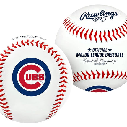 Jarden Sports Licensing Rawlings MLB Chicago Cubs Pelota de Béisbol con Logotipo del Equipo, Blanca, 1