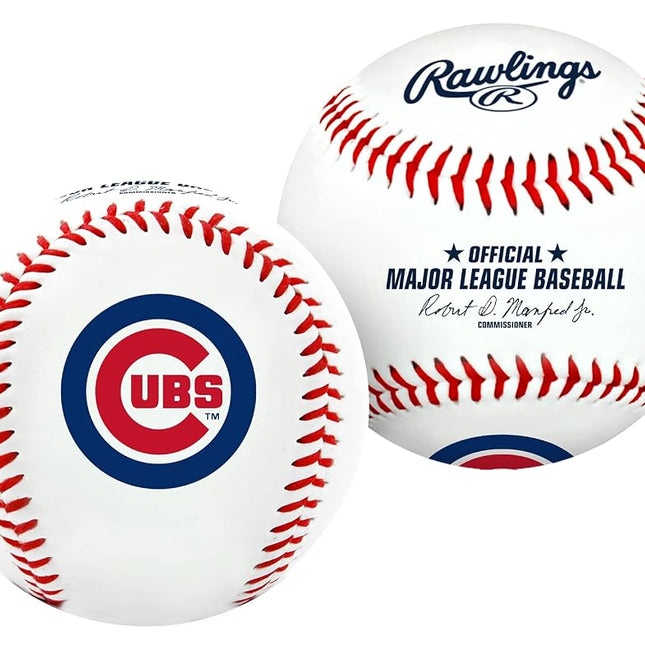 Jarden Sports Licensing Rawlings MLB Chicago Cubs Team Logo Baseball, White, 1