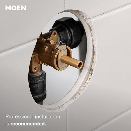 Moen Meena Matte Black Single Handle Modern Shower Faucet with Handshower and Tub Spout for Bathtub (Valve Included), 82618BL