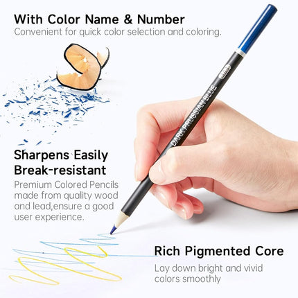 Shuttle Art 174 Professional Colouring Pencils, Coloured Pencils Set