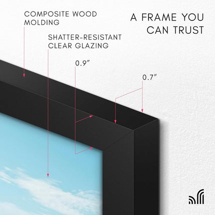 Americanflat 12x17 Picture Frame with Polished Plexiglass - Epic Collection - Gallery Wall Frames with Engineered Wood - Photo Frame for Wall Display - Black