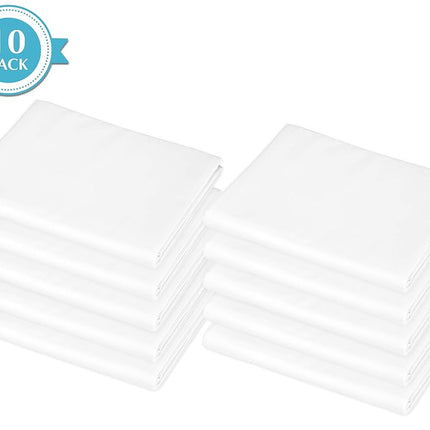 American Baby Company Parure de draps de lit de jour standard 10 pièces 100 % coton percale, blanc, 23" x 51"
