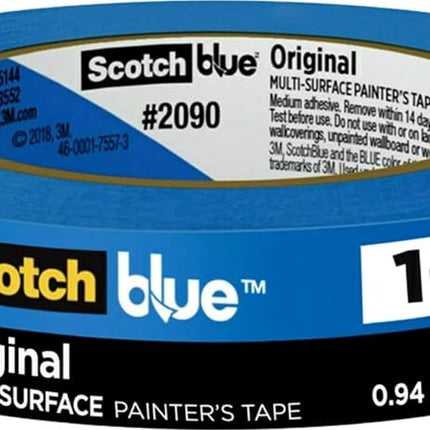 ScotchBlue Painter's Masking Tape - Original Multi Surface – Blue Crepe Paper, 1 Roll, 24mm x 55m