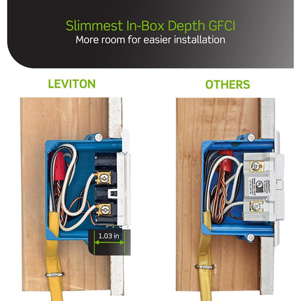 Leviton GFCI Receptacle, 20 Amp Tamper-Resistant, GFTR2-T, Light Almond