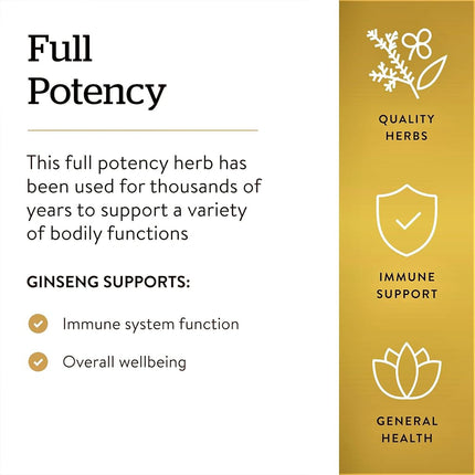 Solgar – Standardized Full Potency Korean Ginseng Root Extract, 60 Vegetable Capsules