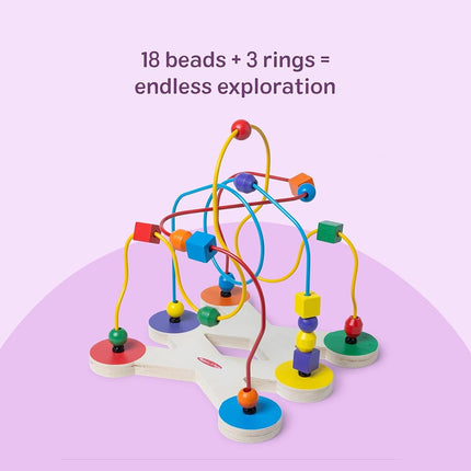 Melissa & Doug Classic Bead Maze - Wooden Educational Toy (Frustration-Free Packaging)