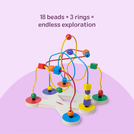 Melissa & Doug Laberinto de Cuentas Clásico - Juguete Educativo de Madera (Empaque sin Frustración)