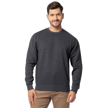Sudadera y sudadera con capucha de felpa Eversoft de Fruit of the Loom para hombre, sudadera - Negro jaspeado, talla 2XL