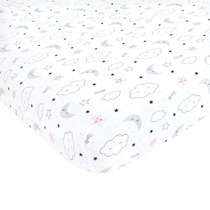 Hudson Baby Unisex Baby Cotton Fitted Crib Sheet, 