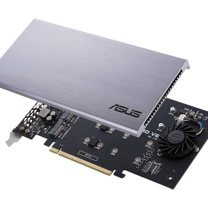 ASUS Hyper M.2 X16 PCIe 3.0 X4 Expansion Card V2 Supports 4 NVMe M.2 (2242/2260/2280/22110) Upto 128 Gbps for Intel VROC and AMD Ryzen Threadripper NVMe Raid