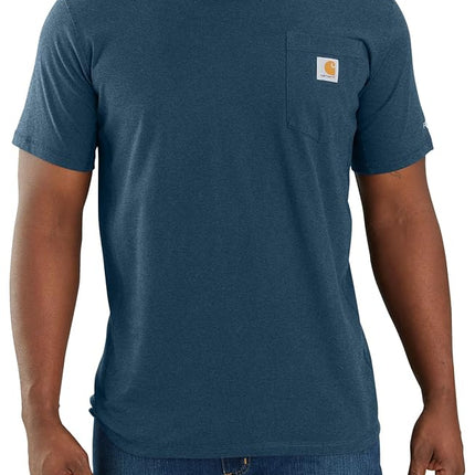 Carhartt Men's Force Relaxed Fit Midweight Short-Sleeve Pocket T-Shirt, Light Huron Heather, XL