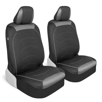 Motor Trend Black Cloth Car Seat Covers for Front 