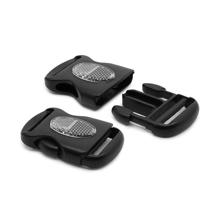 Dritz 503 Parachute Buckle with Reflective Center for 1-1/2-Inch Strap, Black