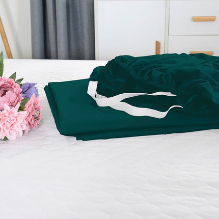 Elegant Comfort 1500 Premium Hotel Quality 18-21 Inches Deep - Extra Deep Pocket Single Fitted Sheet for High Mattress, Luxury and Softest, Smart Pocket - Wrinkle Free, California King, Marine Teal