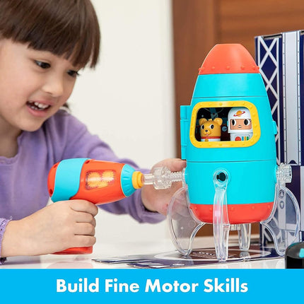 Educational Insights Design & Drill Bolt Buddies Rocket │Fine Motor Skills & STEM Toy │Perfect Drill Toy for 3+