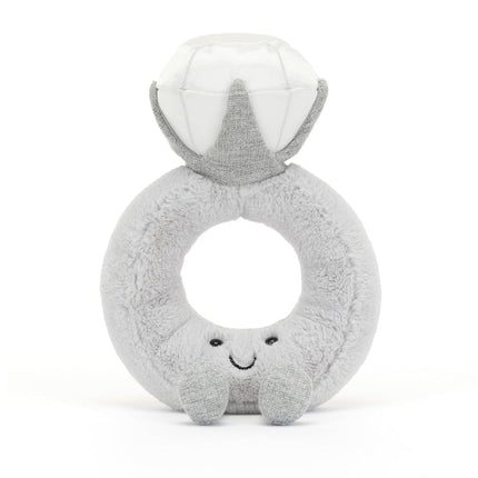 Jellycat Amuseables Diamond Ring Stuffed Toy, 8 inches | Wedding Ring Plush | Engagement and Wedding Gift