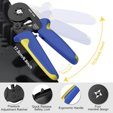 Preciva Ferrule Crimping Tool with 2000Pcs Wire Connectors, AWG23-7