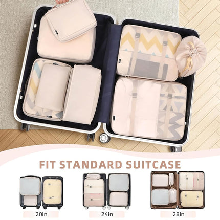 BAGAIL Packing Cubes for Suitcase 8 Set, Lightweight Luggage Packing Organizers Packing Cubes for Travel Accessories