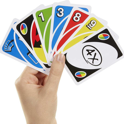 Mattel Games Uno Attack Mega Hit Card Game with Random-Action Launcher with Lights & Sounds & 112 Cards, Kid, Teen & Adult Game Night Gift Ages 7 Years & Older