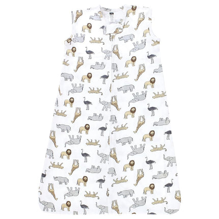Gigoteuse sans manches en coton Hudson Baby unisexe, sac de couchage, couverture, motif Modern Safari, 6-12 mois