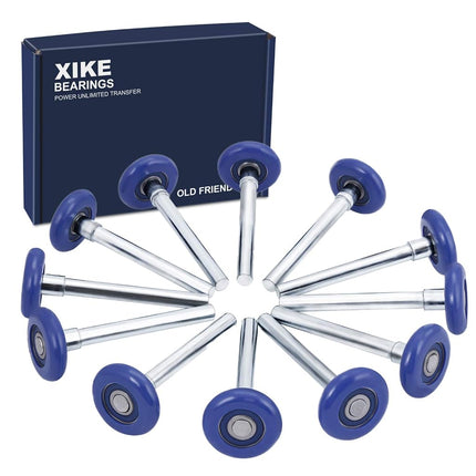 XiKe 12 Pack Blue 2" Nylon Garage Door Roller 4" S