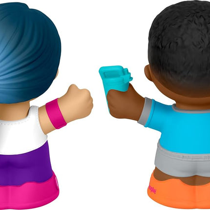 Fisher-Price Little People Barbie Toddler Toys Wellness Figure Pack, 2 Characters for Pretend Play Ages 18+ Months, HMX81