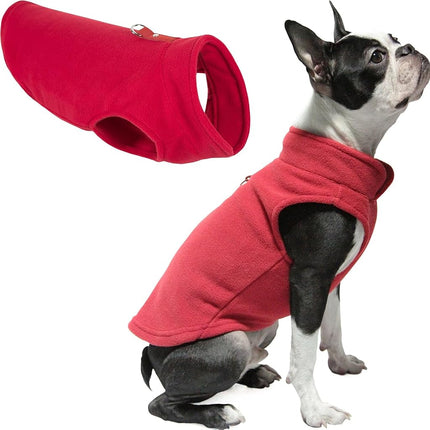 Gooby Fleece Vest, Red, X-Large