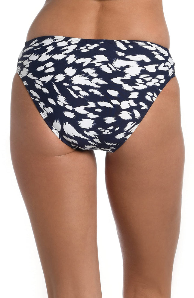 La Blanca Women's Side Shirred Hipster Swimsuit Bottom Bikini, Indigo//Changing Tides, 10
