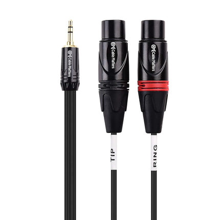 Cable Matters 3.5mm 1/8 Inch TRS to 2 XLR Cable, Male to Female Aux to Dual XLR Breakout Cable - 6 Feet