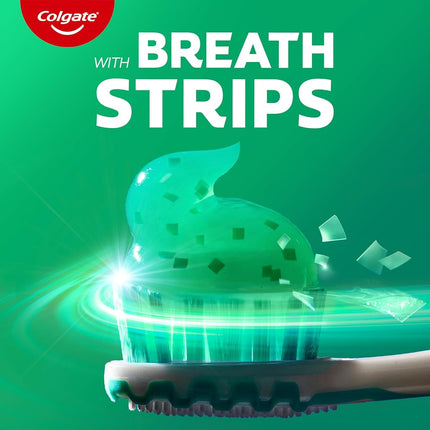 Colgate Max Fresh with Whitening Toothpaste with Mini Breath Strips, Clean Mint Toothpaste for Bad Breath, 6.3 Oz Tube
