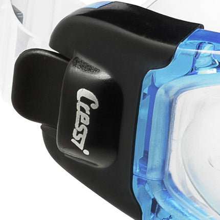 Cressi Galileo Goggles T/Glass Aquamarine - Adult Swimming Goggles With Tempered Glass Anti Fog 100% Anti UV, Clear/Aquamarine, One Size