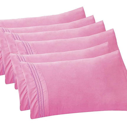Elegant Comfort 6-Pack Solid Pillowcases 1500 Prem