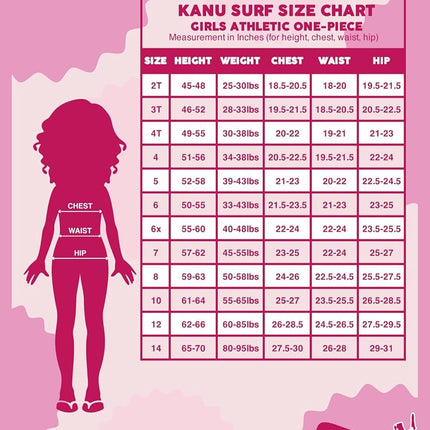 Kanu Surf Girls UPF 50+ Beach Sport Athletic One Piece Swimsuit, Maggie Navy, 5