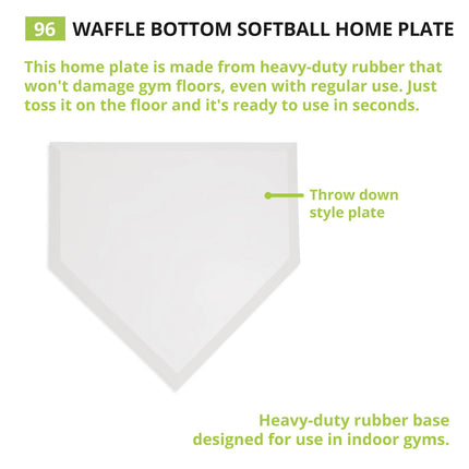 Champion Sports-96 Heavy-Duty Rubber Home Plate, White 16" x 17" x 1"
