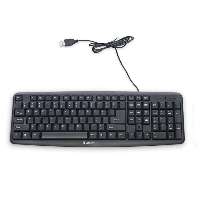 Verbatim Slimline Wired Keyboard USB Plug-and-Play