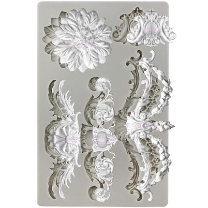FUNSHOWCASE Baroque Ornament Curlicues Silicone Moulds 3-Count Cherub|Birdbath|Scrollworks|Art Deco Lace