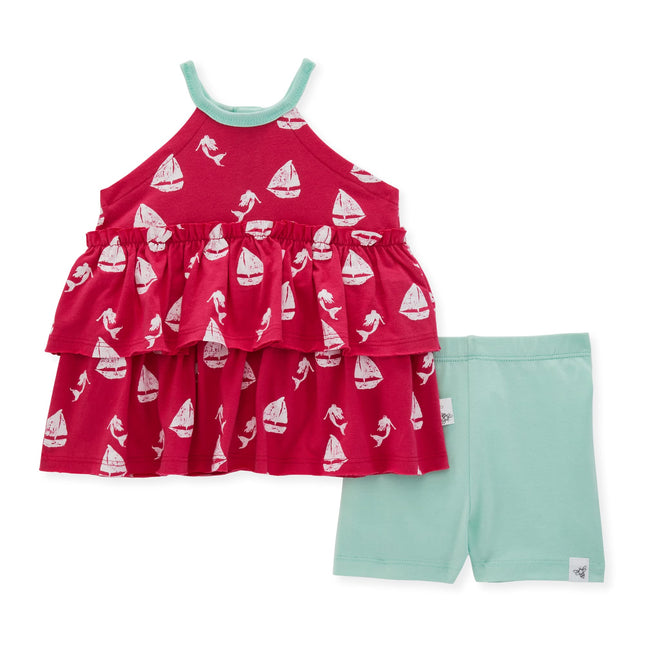 Burt's Bees Baby Baby Girls' Top and Pant Set, Tun