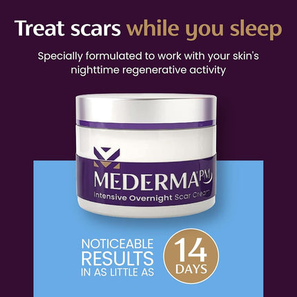 Mederma PM Intensive Overnight Scar Cream, Works with Skin's Nighttime Regenerative Activity, Clinically Shown to Make Scars Smaller and Less Visible, 1.7 Oz (48g)