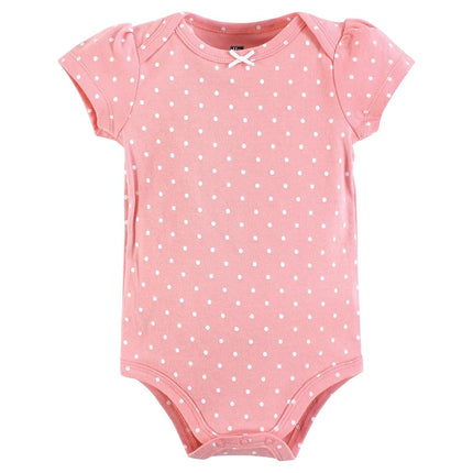 Hudson Baby Unisex Baby Cotton Bodysuits, Coral Floral Daddys Girl, 18-24 Months
