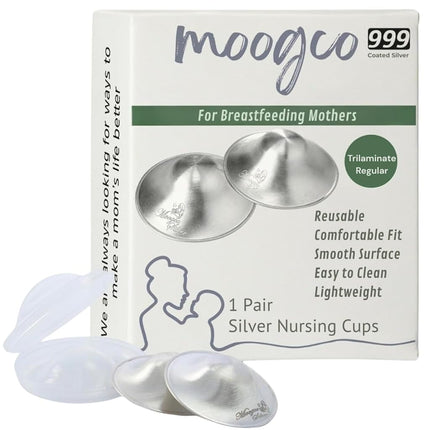 Moogco The Original Silver Nursing Cups - Nipple S