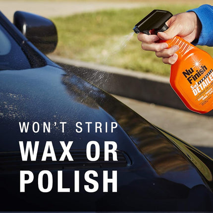Nu Finish 5-in-1 Complete Detailer Spray and Microfiber Towel (2 Items) - 22 fl oz, Car Detailing Spray and Microfiber Cleaning Towel (AMZNF5INKIT)