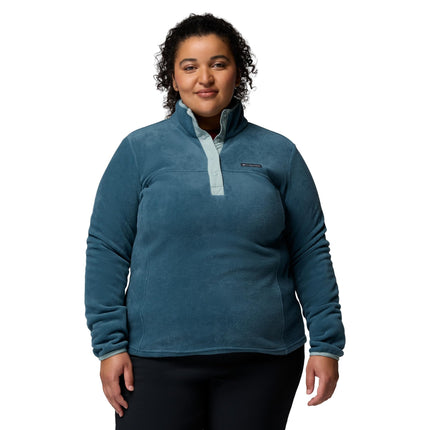 Columbia Women's Benton Springs 1/2 Snap Pull Over 2, Fleece Pull Over, Everblue/Crushed Blue, XS